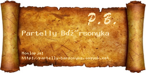 Partelly Bársonyka névjegykártya